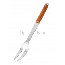 Вилка для мяса с деревянной ручкой 35 см оптом SM-X792